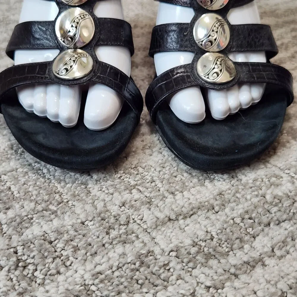 Brighton women's Elena wedge shoes black size 9.5 - Picture 3 of 10
